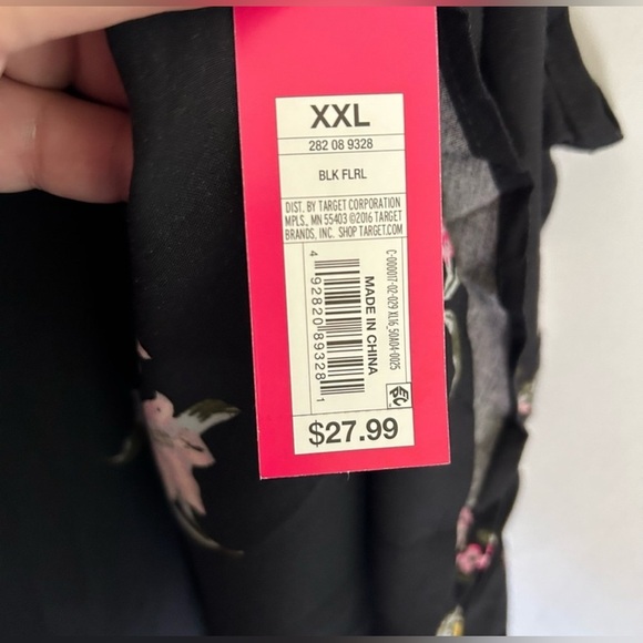 Target Black Floral Dress size XXL - Picture 5 of 7